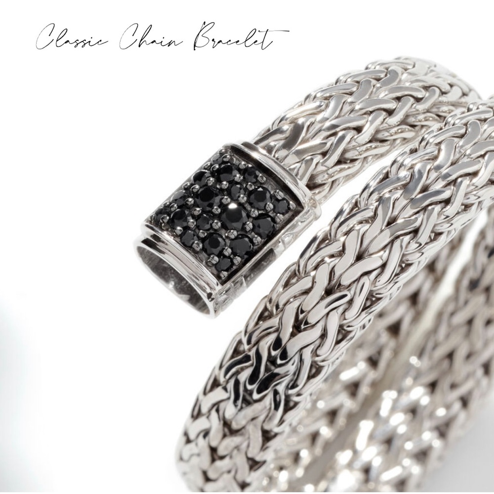 John Hardy Classic Chain Bracelet with treated black sapphire